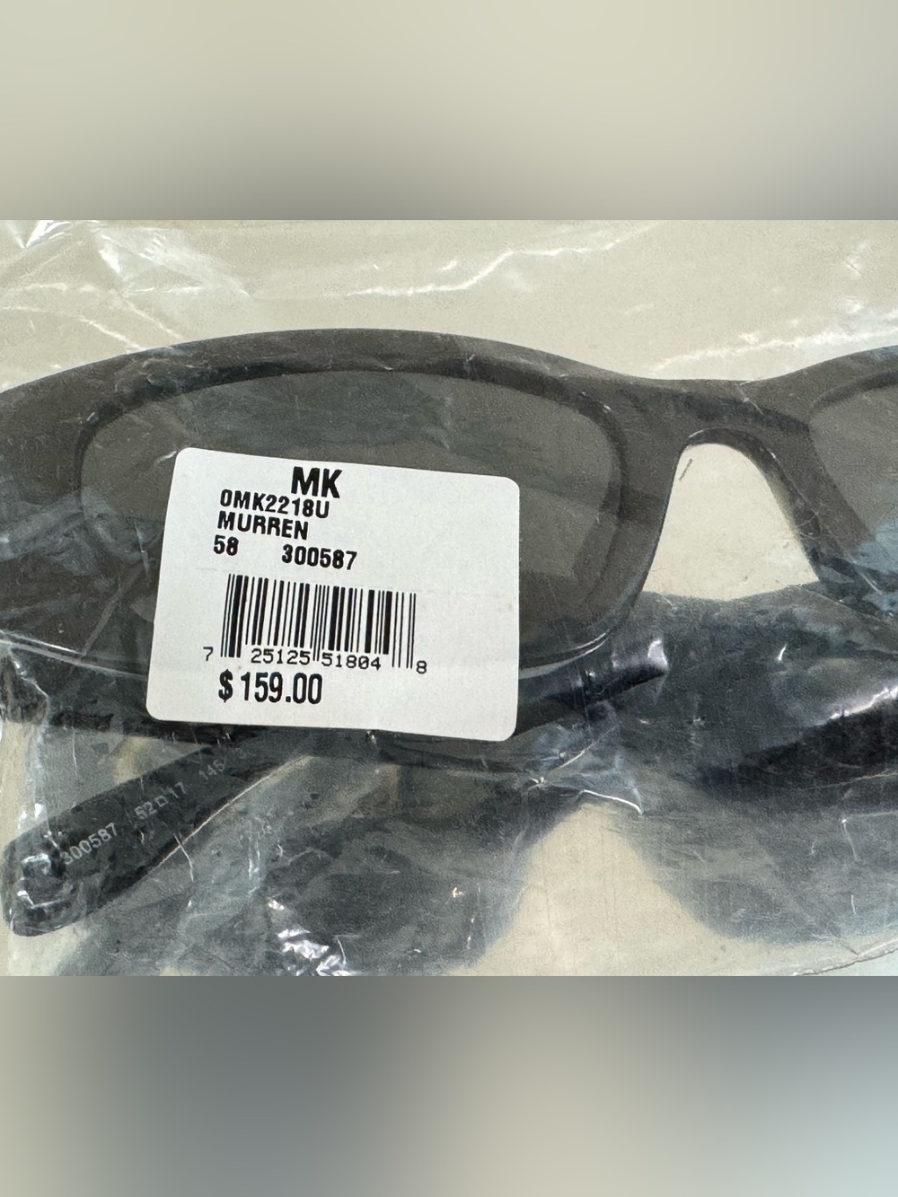 Michael Kors Black Gloss Rectangular Sunglasses - Picture 5 of 5